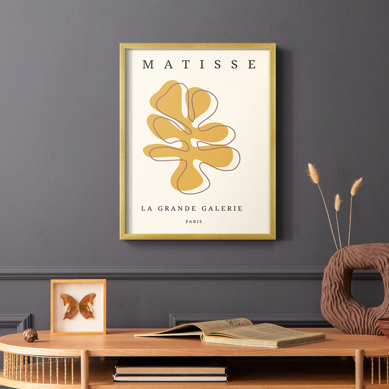 Matisse CECLXVII, reproduction encadrée - bois massif, H 10 po x l 8 po, Or