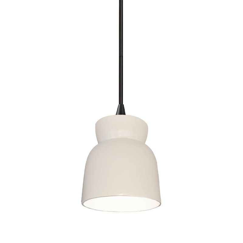 Sadaris Single Hourglass LED Pendant, Matte White, Matte Black