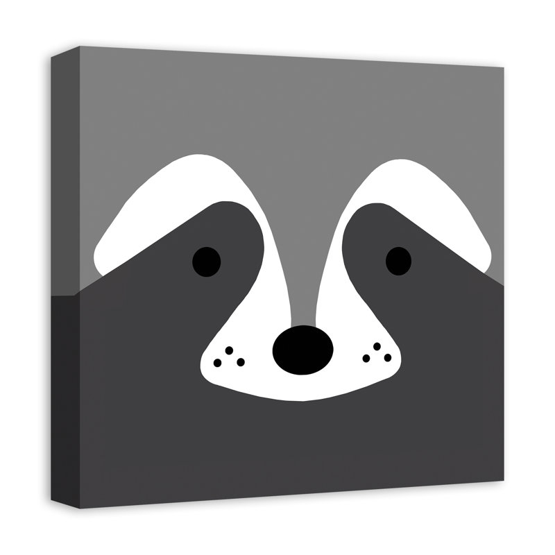 Art sur amis raton laveur face Marko, Toile tendue, H 16 po x l 16 po x P 1,25 po