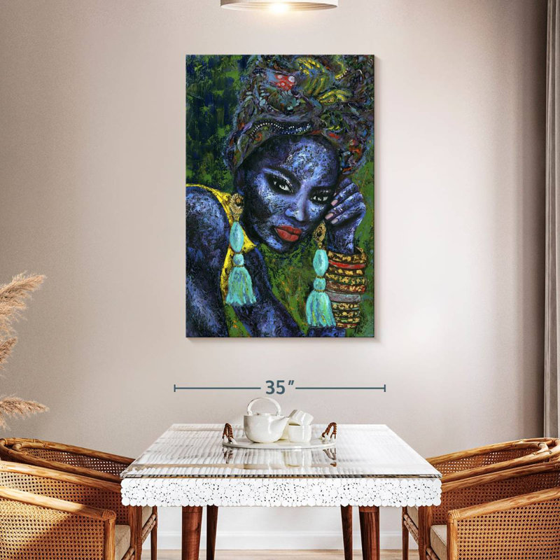 Portrait de beauté africaine Leisha, H 48 po x l 32 po