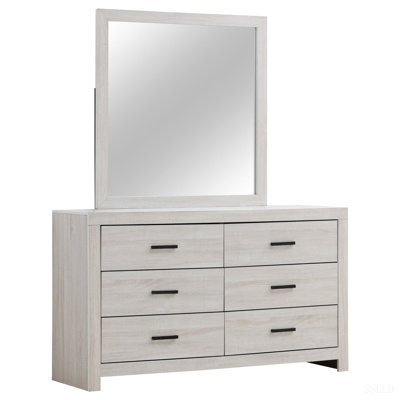 Commode 6 tiroirs avec miroir Sherwood