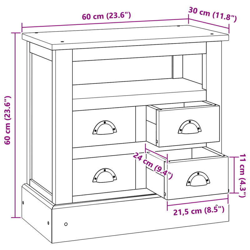Solid Wood Standard Accent Cabinet