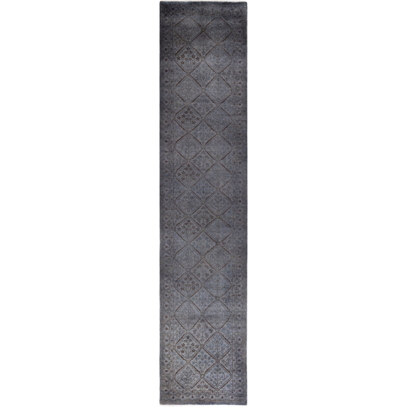 Overdyed One-of-a-Kind 2' 6" X 11' 10" Hand Knotted Area Rug