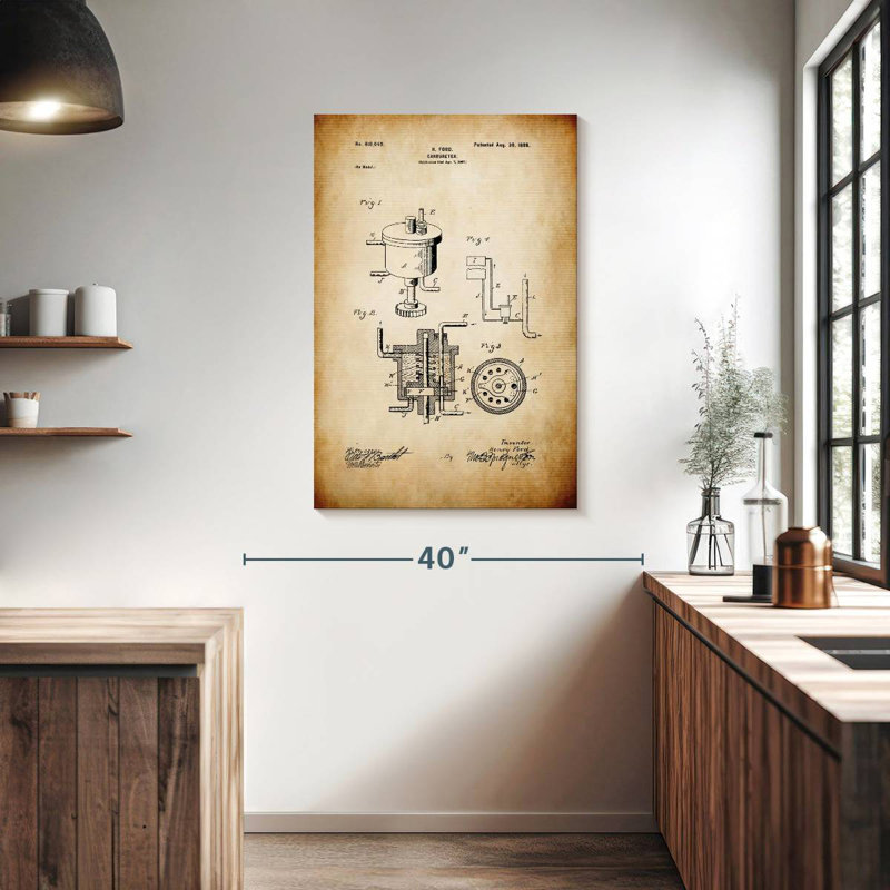 Brevet de carburateur, H 39 po x l 26 po