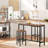 Bar Table Set, Pub Tables Bar Height With Stools Set Of 2, Bar Chairs Under Counter Height Table For Small Spaces, Industrial Dining Table Sets For Kitchen, Living Room