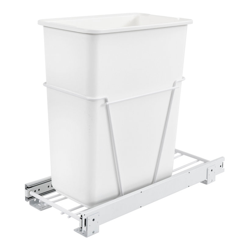 Rev-A-Shelf Single Pull Out Kitchen Cabinet Trash Can 30 Qt, RV-9PB S