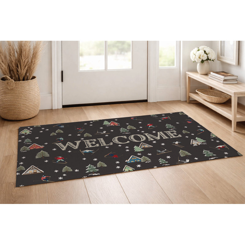 Paillasson Welcome, Gris anthracite, L 60 po x L 84 po