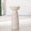 Table d'appoint de patio ronde avec base piédestal Mgo