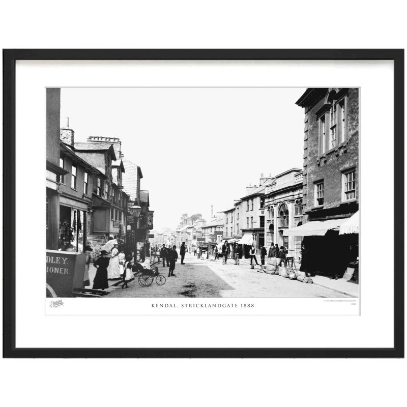Kendal, Stricklandgate 1888 by Francis Frith - Single Picture Frame Print, 40cm H x 50cm W x 2.3cm D
