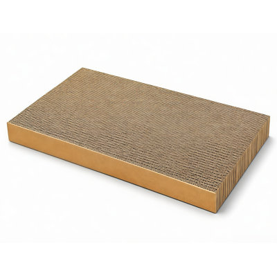 Tapis à griffer réversible en forme de vague pour chat, planche à gratter en carton ondulé, tapis à griffer durable en nid d'abeille pour protéger les chats d'intérieur, 1 paquet