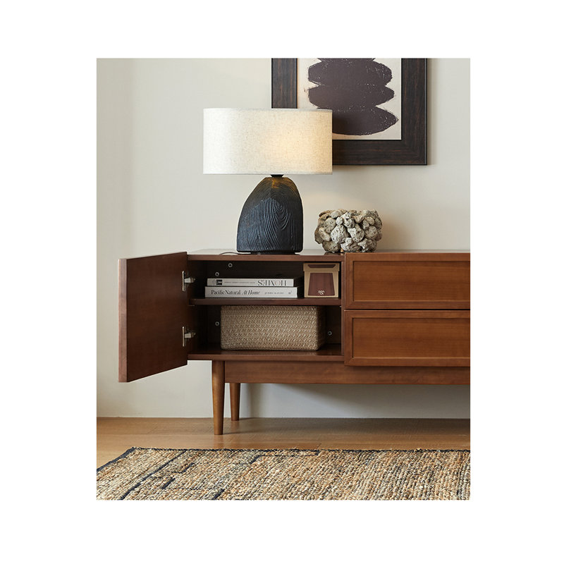 Solid wood style TV stand
