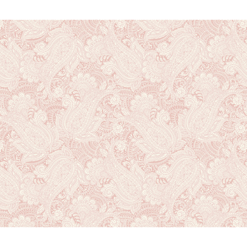 Hilla 10m x 50cm Matte Wallpaper Roll, Light Pink