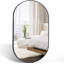 Miroir ovale noir en métal 20 po x 28 po-870870693-870870694