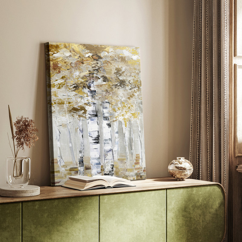 Bouleau neutre II - galerie Cavas sur mesure, H 18 po x l 12 po