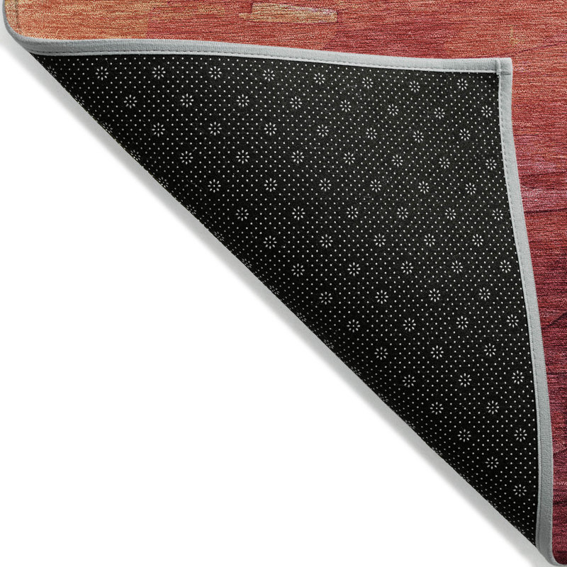 Tapis rosé intérieur / extérieur lavable à la machine Claudian ACN1465, Rectangle 1 pi 8 po x 2 pi 6 po