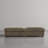 Upholstered Light Brown Faux Rabbit Fur Flannel Rectangle Ottoman-1811430555