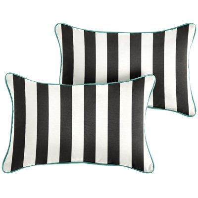 Striped Outdoor Reversible Throw Pillow