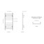 Chauffe-serviettes Metropolitan, poli, double connexion, 10 barres
