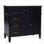Meuble-lavabo 36 po avec lavabo, armoire de salle de bain noire avec tiroirs, structure solide et panneau de fibres à densité moyenne