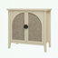 Armoire 2 portes en rotin avec pieds robustes