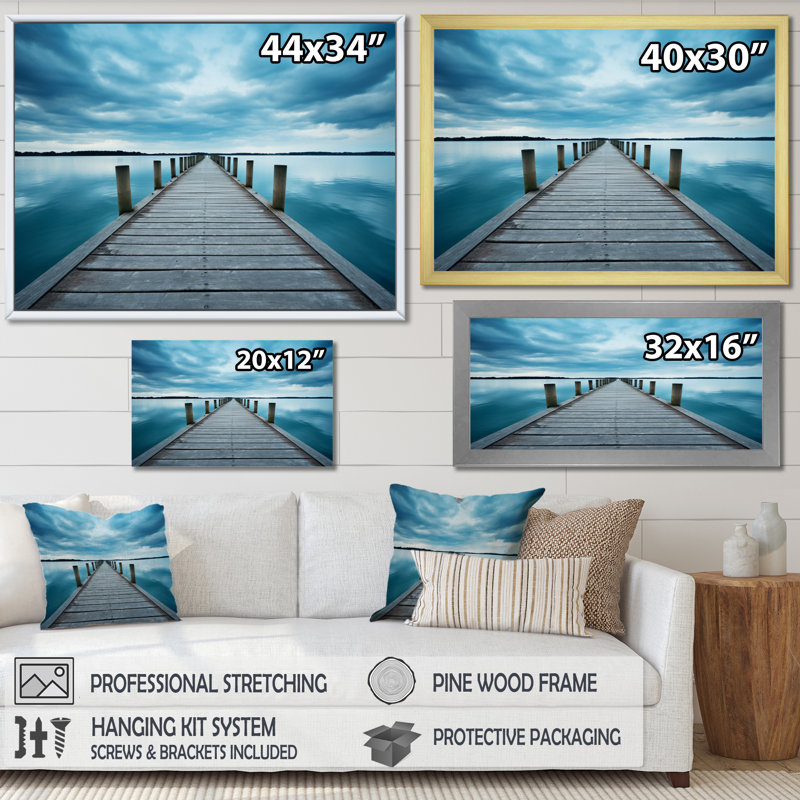 Décoration murale Pier of Tranquility, H 12 po x l 20 po x P 1 po, Toile tendue
