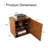 19.7'' W Nightstand With Storage, Bedside Table, Accent Cabinet With Door-1619259345