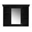 Armoire de rangement murale noire 35 po x 28 po avec porte miroir, armoire de salle de bain moderne avec miroir, armoire à pharmacie avec 6 tablettes ouvertes-357003019