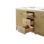 Ensemble de meuble-lavabo autoportant à double cuve 60 po avec plateau en marbre lavabo Lavallon-105275162-105275163
