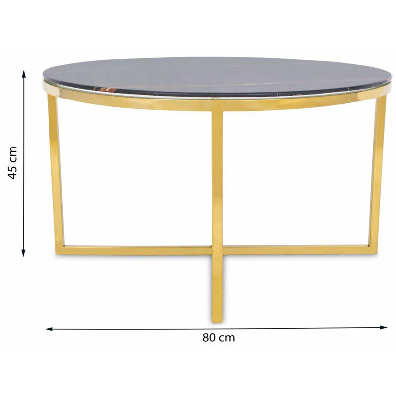 Ewers Cross Legs Coffee Table, 45cm H x 80cm W x 80cm D