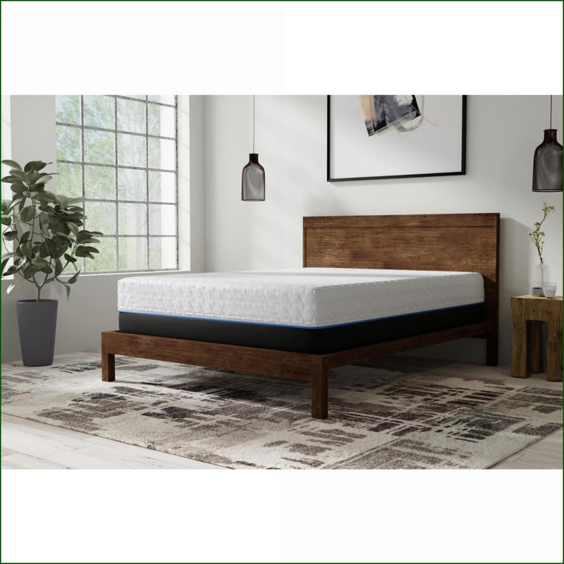 Matelas pour grand lit en mousse à mémoire de forme infusée de cuivre 14 pouces | Blanc cassé et gris clair | Mousse