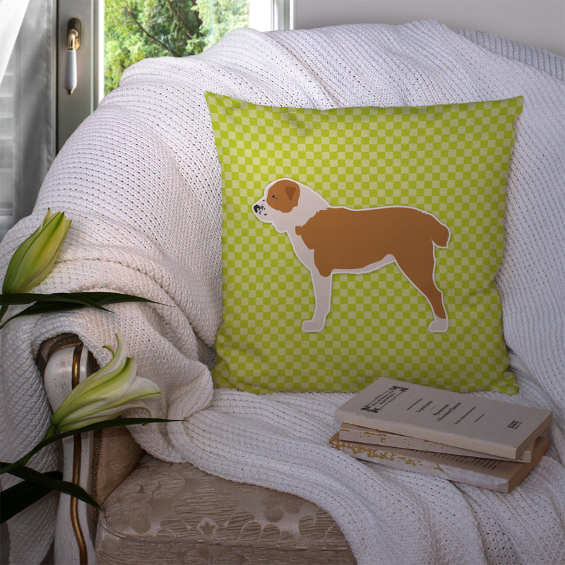 Coussin décoratif intérieur/extérieur frabic, H 14 po x l 14 po, Vert