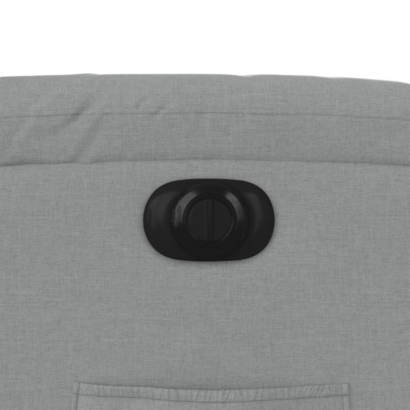 Upholstered Massage Chair, Gray Polyester, Power
