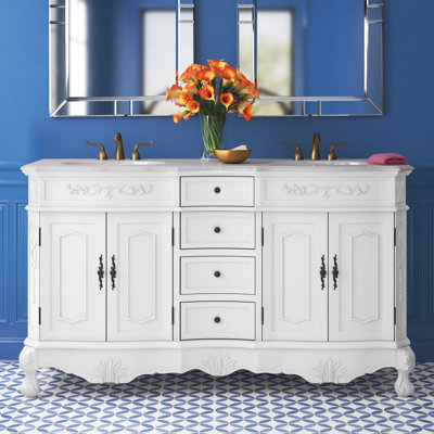Ensemble de meuble-lavabo double 60 po Lunette