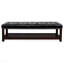 Banc rembourré avec base en bois