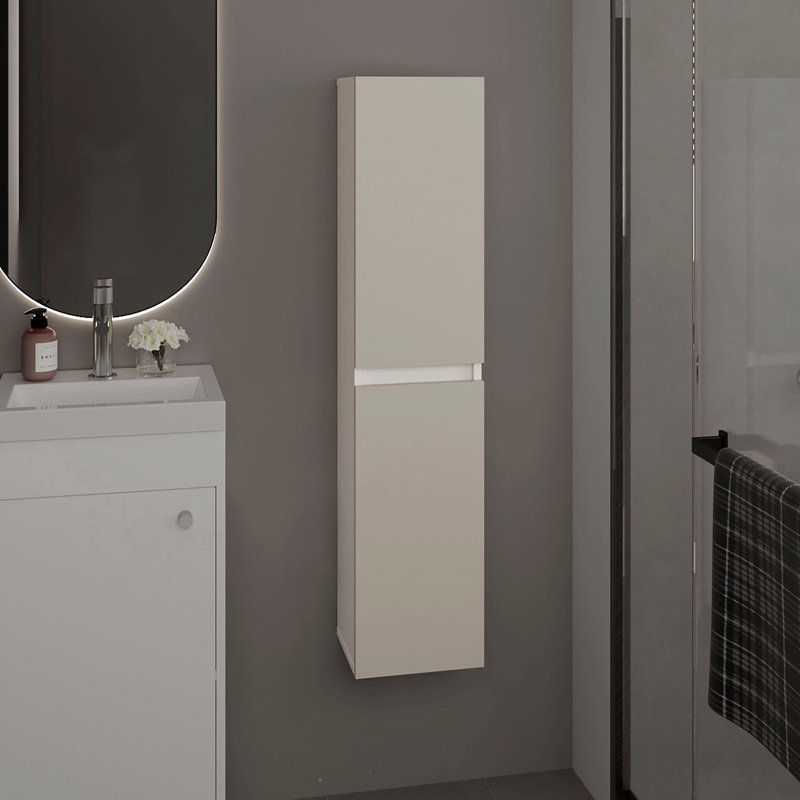 Burgaw Bathroom Cabinet, 2 Doors, 4 Shelves