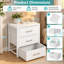 Petite commode à 3 tiroirs en tissu blanc