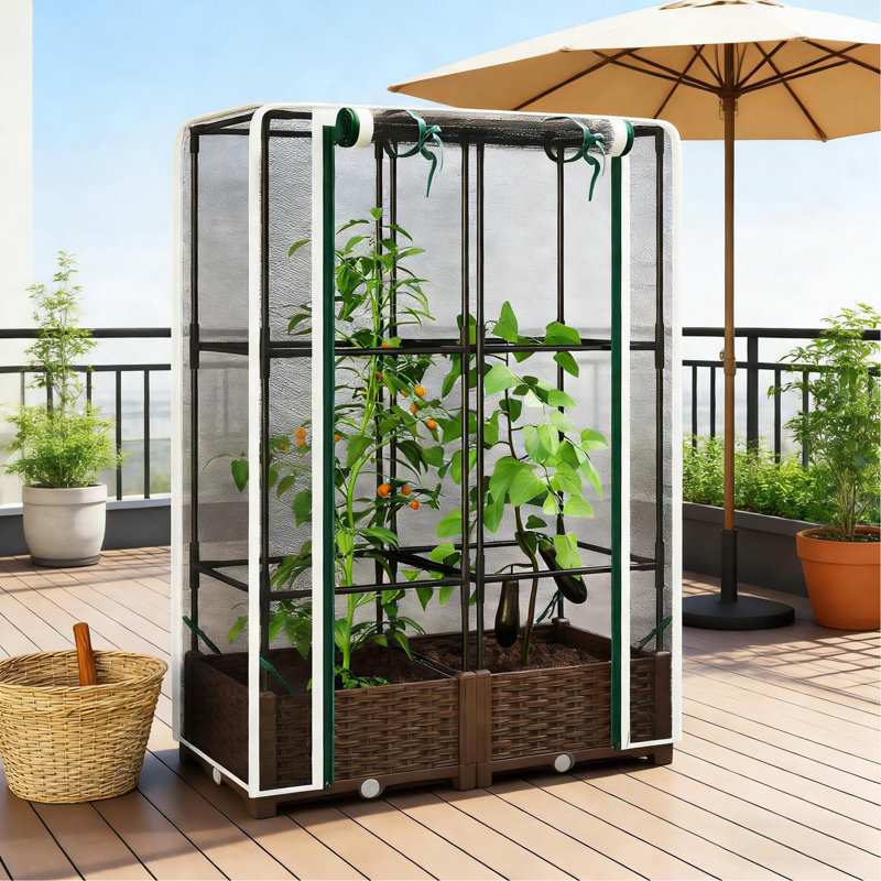 Cage à plante, lit de jardin surélevé