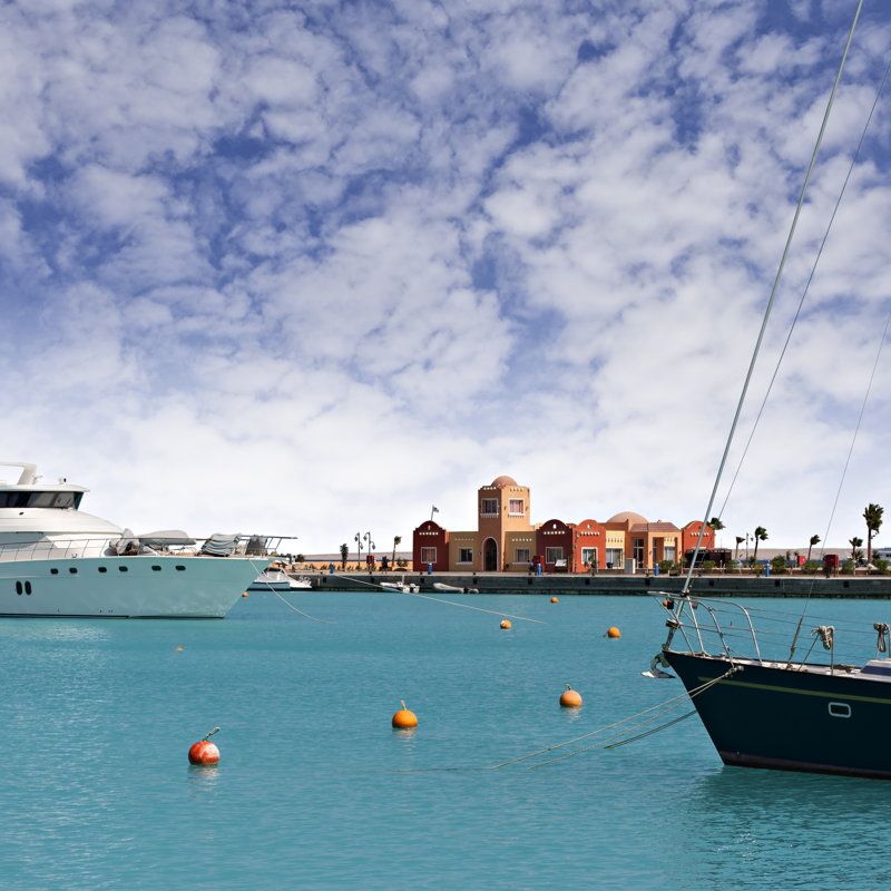 New Hurghada Marina - Wrapped Canvas Print, 30cm H x 30cm W