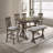 1-Piece Rustic Upholstered Design Counter Height Dining Room Use Bench Rich Wood Finish Wooden
