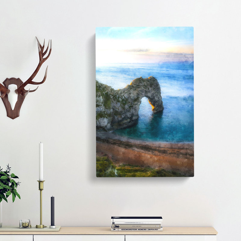 Durdle Door Cliffs Dorset - Wrapped Canvas, 76cm H x 50cm W x 3cm D