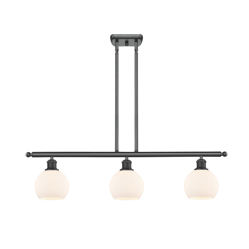 Cindi 3 - Light Kitchen Island Pendant, White, Matte Black