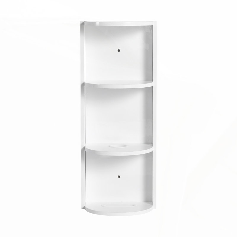 12-Inch Bathroom Wall-Mounted Storage Rack with Float Mounting Design, Space-Saving and Durable for Modern Bathrooms, White