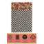 Tapis lavable à motif damier et à motif de roses rouges-1660930896