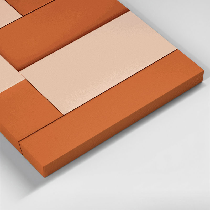 Minimalisme 32, art mural sur toile beige, H 12 po x l 18 po