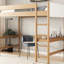 Twin Loft Bed With Desk And Materials - Superior Quality Construction Safe Accessibility