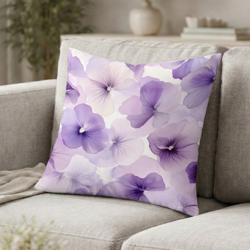 Coussin décoratif floral - Coussin Boho, H 18 po x l 18 po
