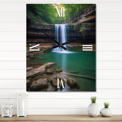Horloge murale moderne Falls Creek Of Lake Catherine Arkansas II - Paysages