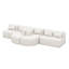 Upholstered Sofa Free-Combined Sofa Couch With Two Chaise Lounge And Five Back Pillows-115839027