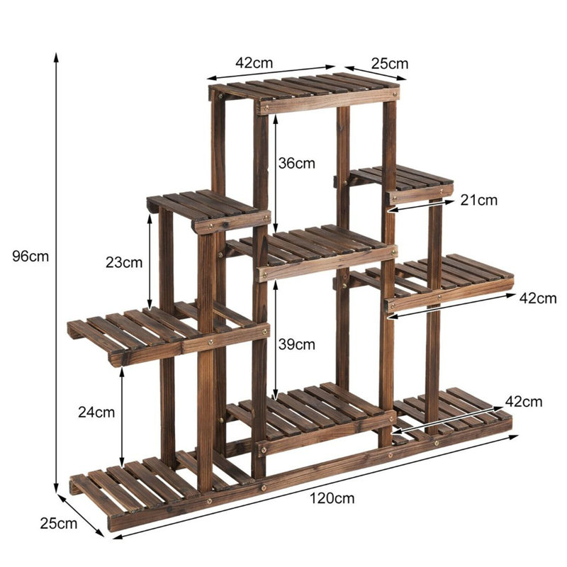 Abdifatah Solid Wood Plant Stand 6 Tier