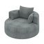 Fauteuil demi-tonneau pivotant à 360 °, siège d'appoint rond moderne et confortable avec siège extra large et profond-486962483